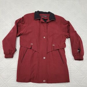 Fleet‎ Street red / black womens long coat w/ liner size S